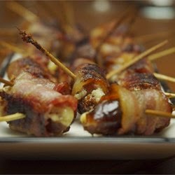 Cheese – Bacon Wrapped Dates Stuffed With Blue Cheese