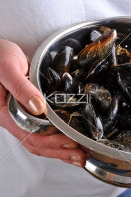 Some Fresh And Organic Mussel Before Preparation